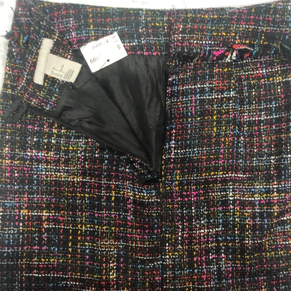 NWT H&M TEXTURED WEAVED SKIRT MULTICOLORED - Picture 5 of 6